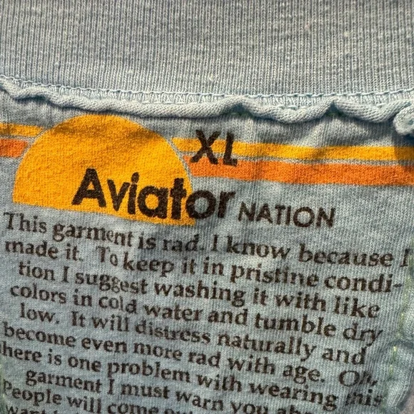 Aviator Nation Blue with heart sweatshirt XL - Picture 5 of 6